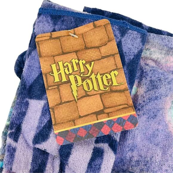 Vintage 2000 Harry Potter Beach Bath Towel Kids Harry Hermione Ron Boat Castle - Picture 2 of 6